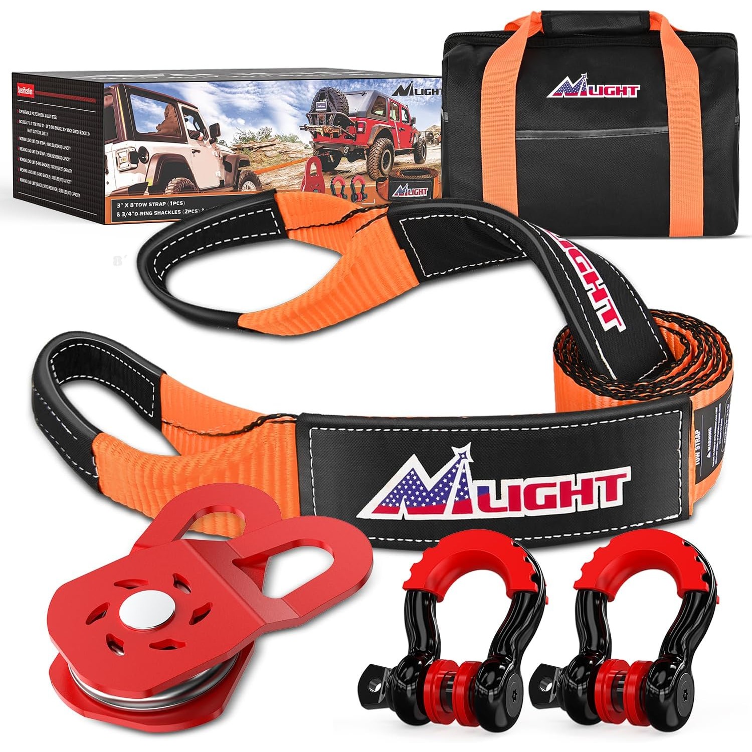 D Ring Strap - Kit de récupération tout-terrain Nilight 3